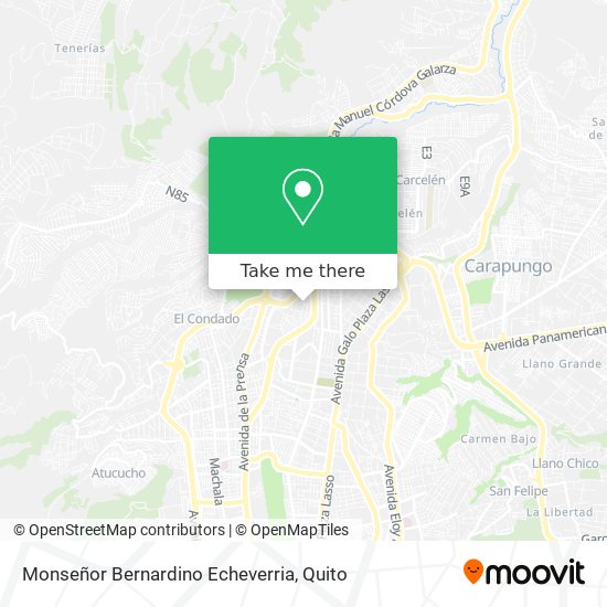 Mapa de Monseñor Bernardino Echeverria