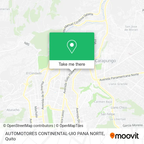 AUTOMOTORES CONTINENTAL-UIO PANA NORTE map