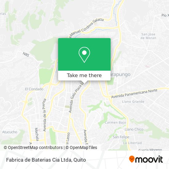 Fabrica de Baterias Cia Ltda map