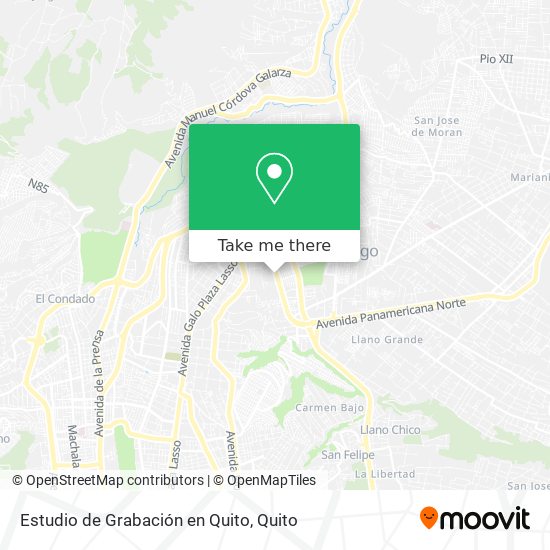 Estudio de Grabación en Quito map
