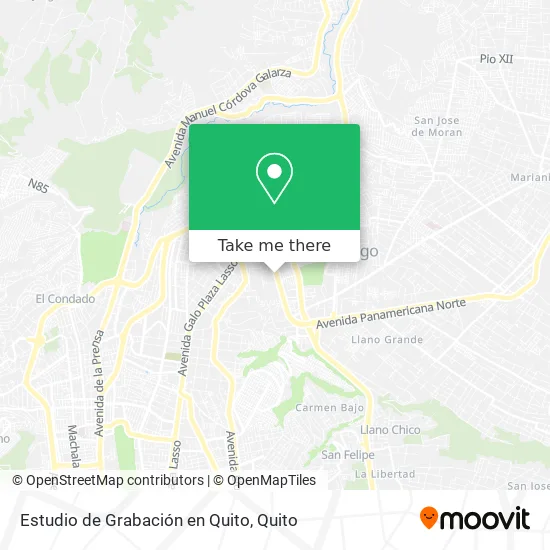 Estudio de Grabación en Quito map