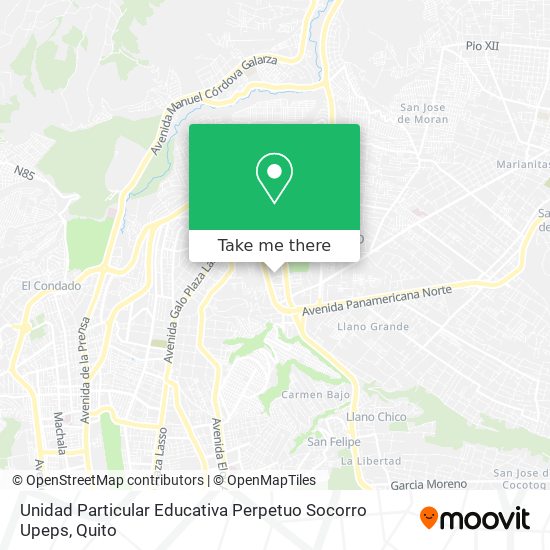 Mapa de Unidad Particular Educativa Perpetuo Socorro Upeps