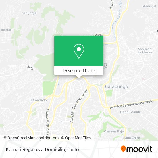Kamari Regalos a Domicilio map