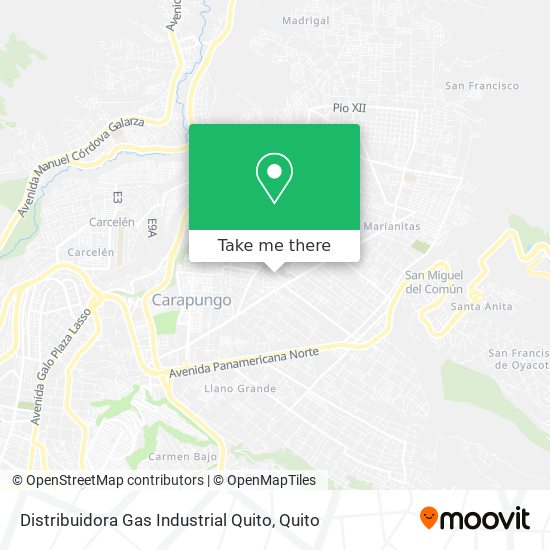 Distribuidora Gas Industrial Quito map