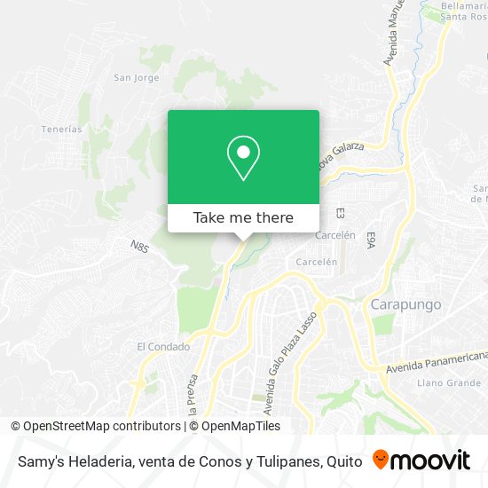 Samy's Heladeria, venta de Conos y Tulipanes map