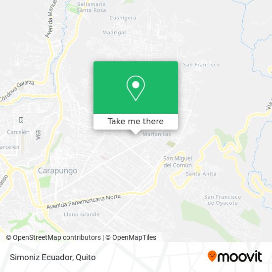 Simoniz Ecuador map