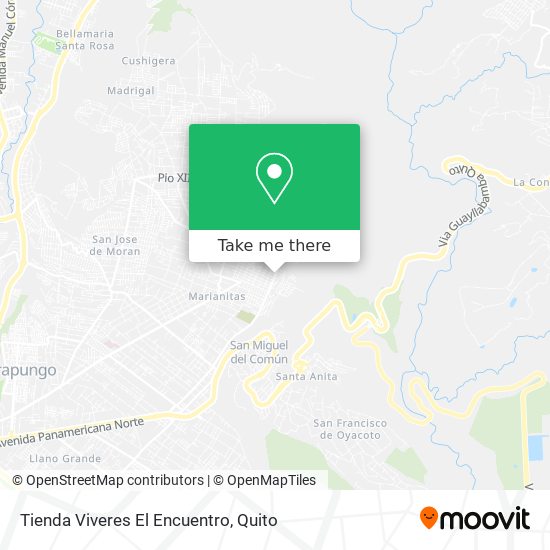 Mapa de Tienda Viveres El Encuentro