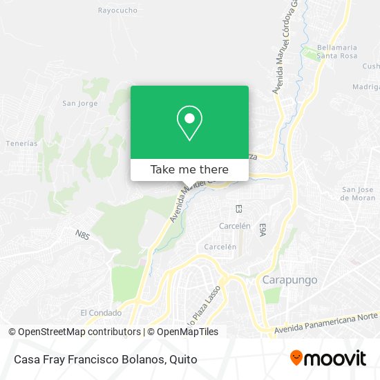 Casa Fray Francisco Bolanos map