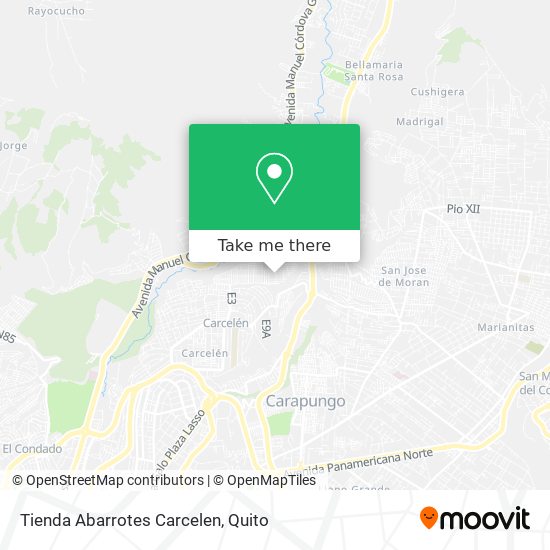 Tienda Abarrotes Carcelen map