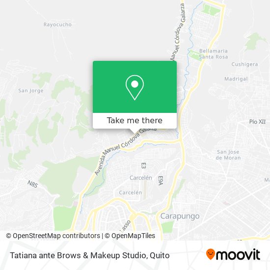 Mapa de Tatiana ante Brows & Makeup Studio