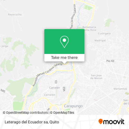 Mapa de Leterago del Ecuador sa