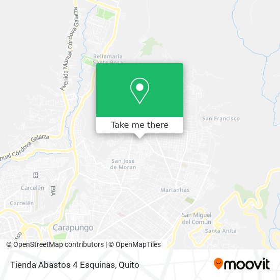 Mapa de Tienda Abastos 4 Esquinas