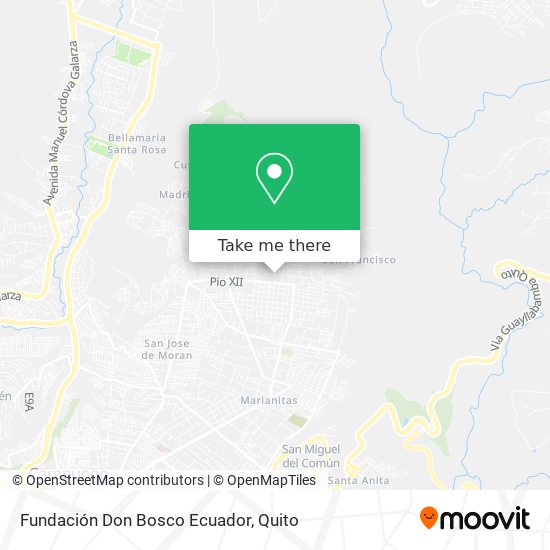 Mapa de Fundación Don Bosco Ecuador