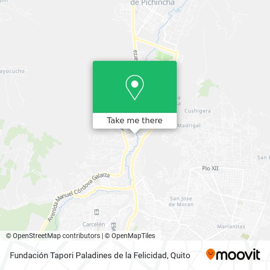Fundación Tapori Paladines de la Felicidad map