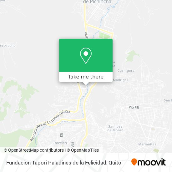 Mapa de Fundación Tapori Paladines de la Felicidad