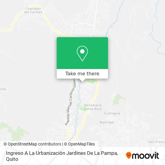 Mapa de Ingreso A La Urbanización Jardines De La Pampa