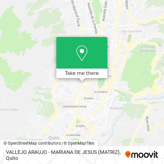 VALLEJO ARAUJO - MARIANA DE JESUS (MATRIZ) map