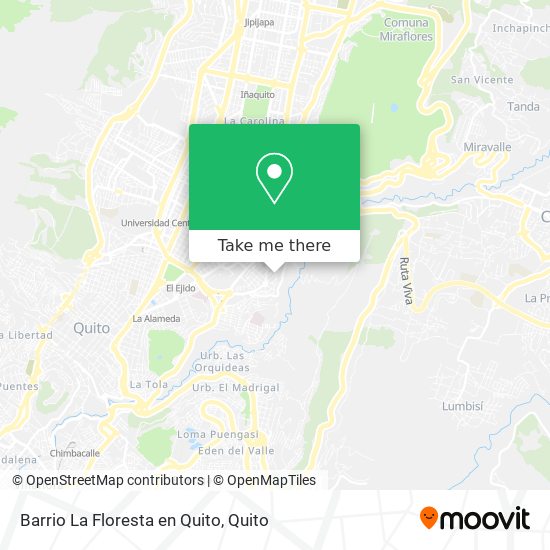 Barrio La Floresta en Quito map