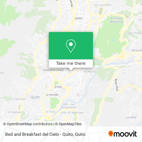 Bed and Breakfast del Cielo - Quito map