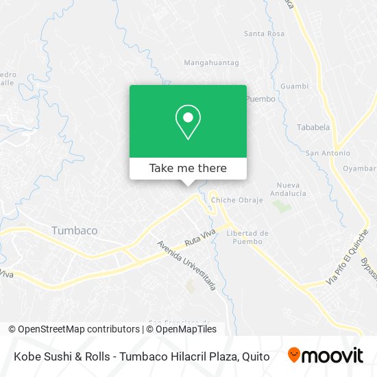 Kobe Sushi & Rolls - Tumbaco Hilacril Plaza map