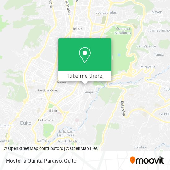 Hosteria Quinta Paraiso map