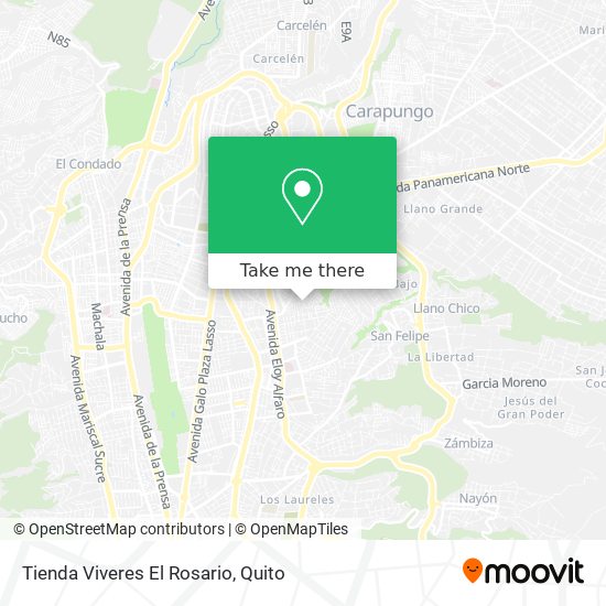 Mapa de Tienda Viveres El Rosario