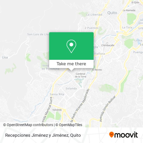 Mapa de Recepciones Jiménez y Jiménez