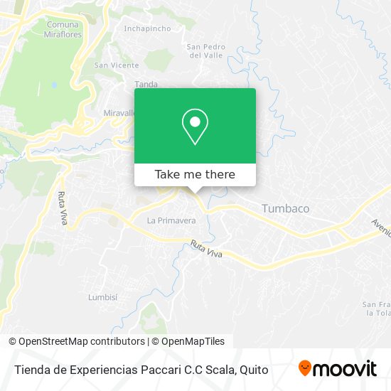 Tienda de Experiencias Paccari C.C Scala map