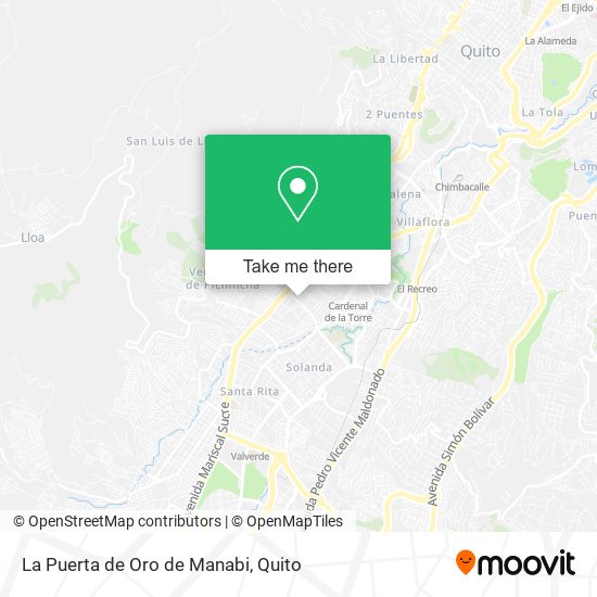 Mapa de La Puerta de Oro de Manabi