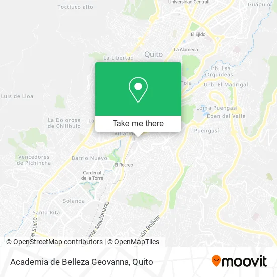 Mapa de Academia de Belleza Geovanna