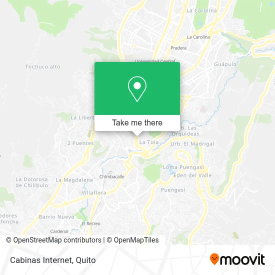 Cabinas Internet map