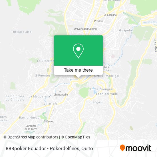 888poker Ecuador - Pokerdelfines map