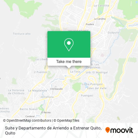 Mapa de Suite y Departamento de Arriendo a Estrenar Quito