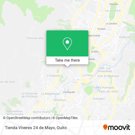 Mapa de Tienda Viveres 24 de Mayo