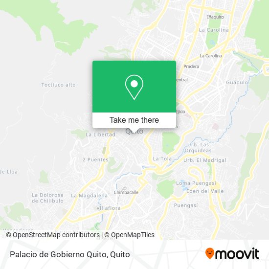 Palacio de Gobierno Quito map