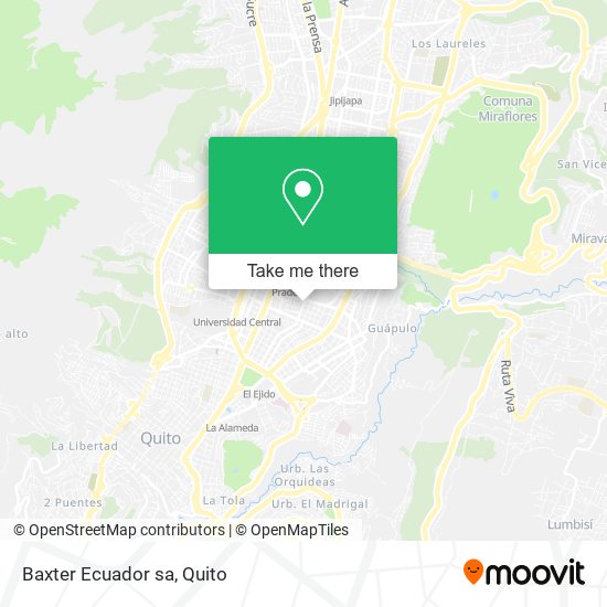 Baxter Ecuador sa map