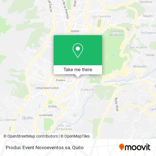 Produc Event Novoeventos sa map