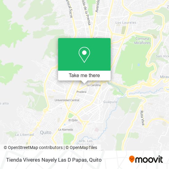 Mapa de Tienda Viveres Nayely Las D Papas