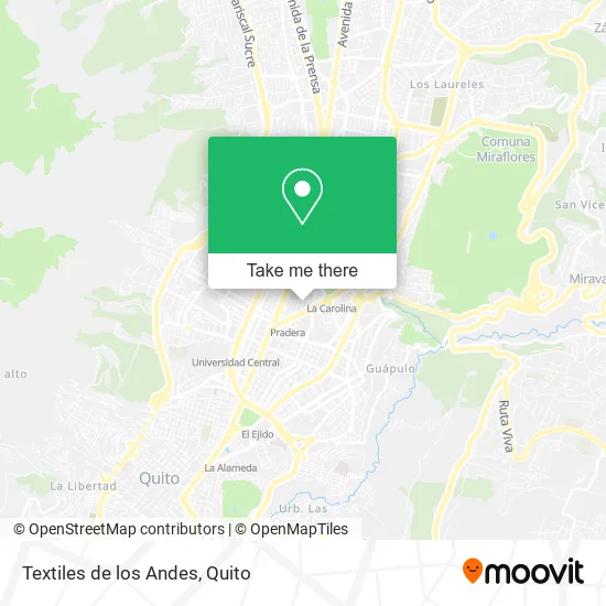 Textiles de los Andes map