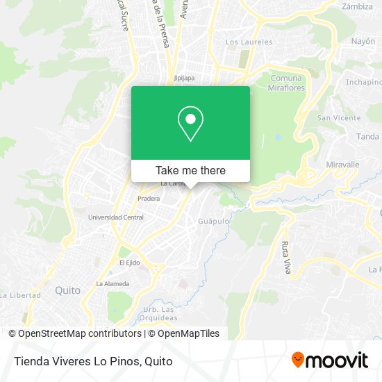 Mapa de Tienda Viveres Lo Pinos