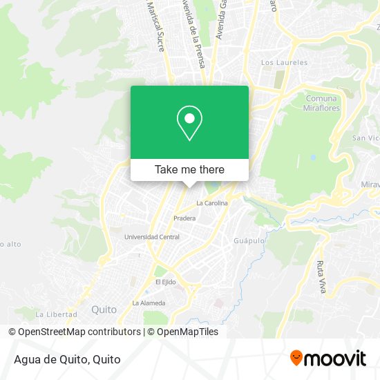 Agua de Quito map