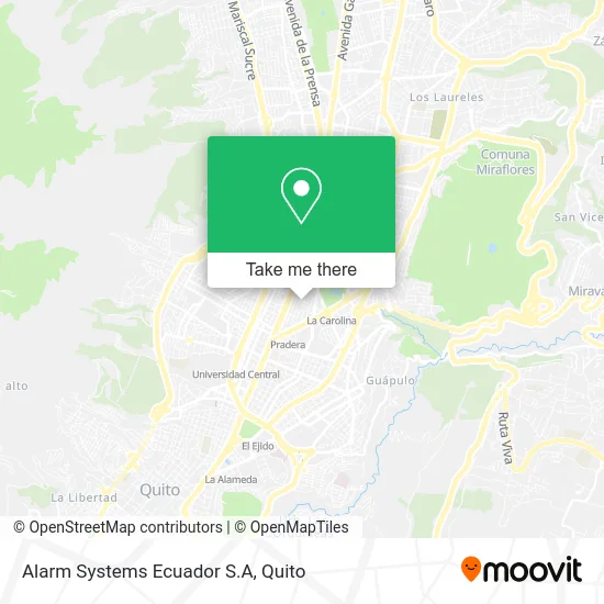 Alarm Systems Ecuador S.A map