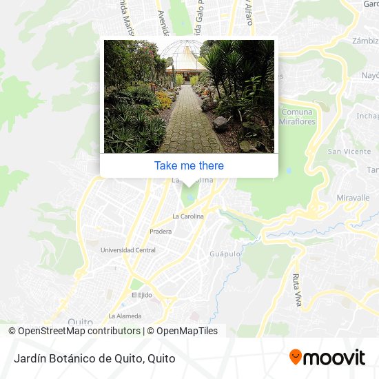 Jardín Botánico de Quito map