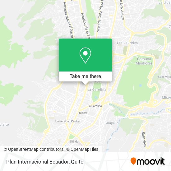 Plan Internacional Ecuador map