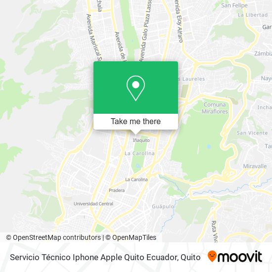 Mapa de Servicio Técnico Iphone Apple Quito Ecuador
