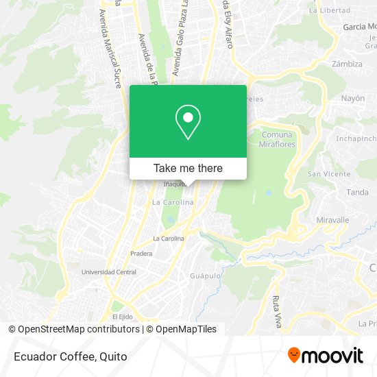 Ecuador Coffee map