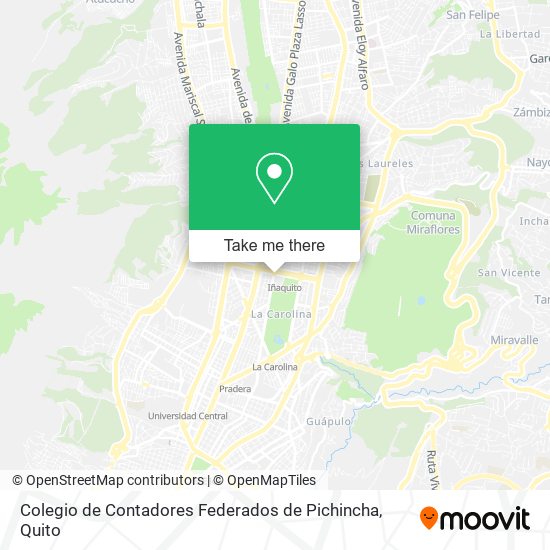 Colegio de Contadores Federados de Pichincha map