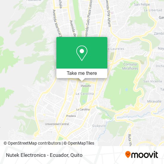 Mapa de Nutek Electronics - Ecuador