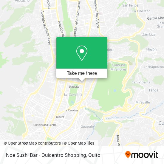 Noe Sushi Bar - Quicentro Shopping map