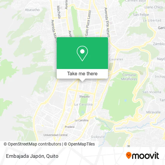 Mapa de Embajada Japón